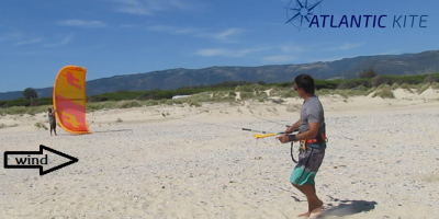 How to launch and land your kite in the sand.